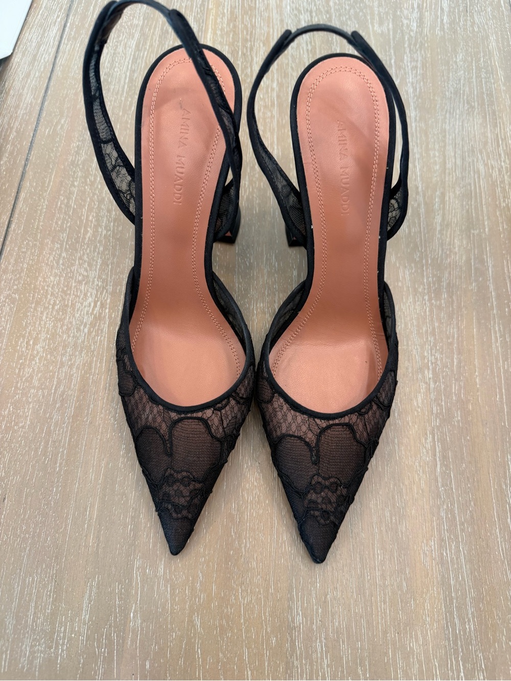 Amina Muaddi Holli Lace Sling 95 Size 37 - Picture 4 of 9